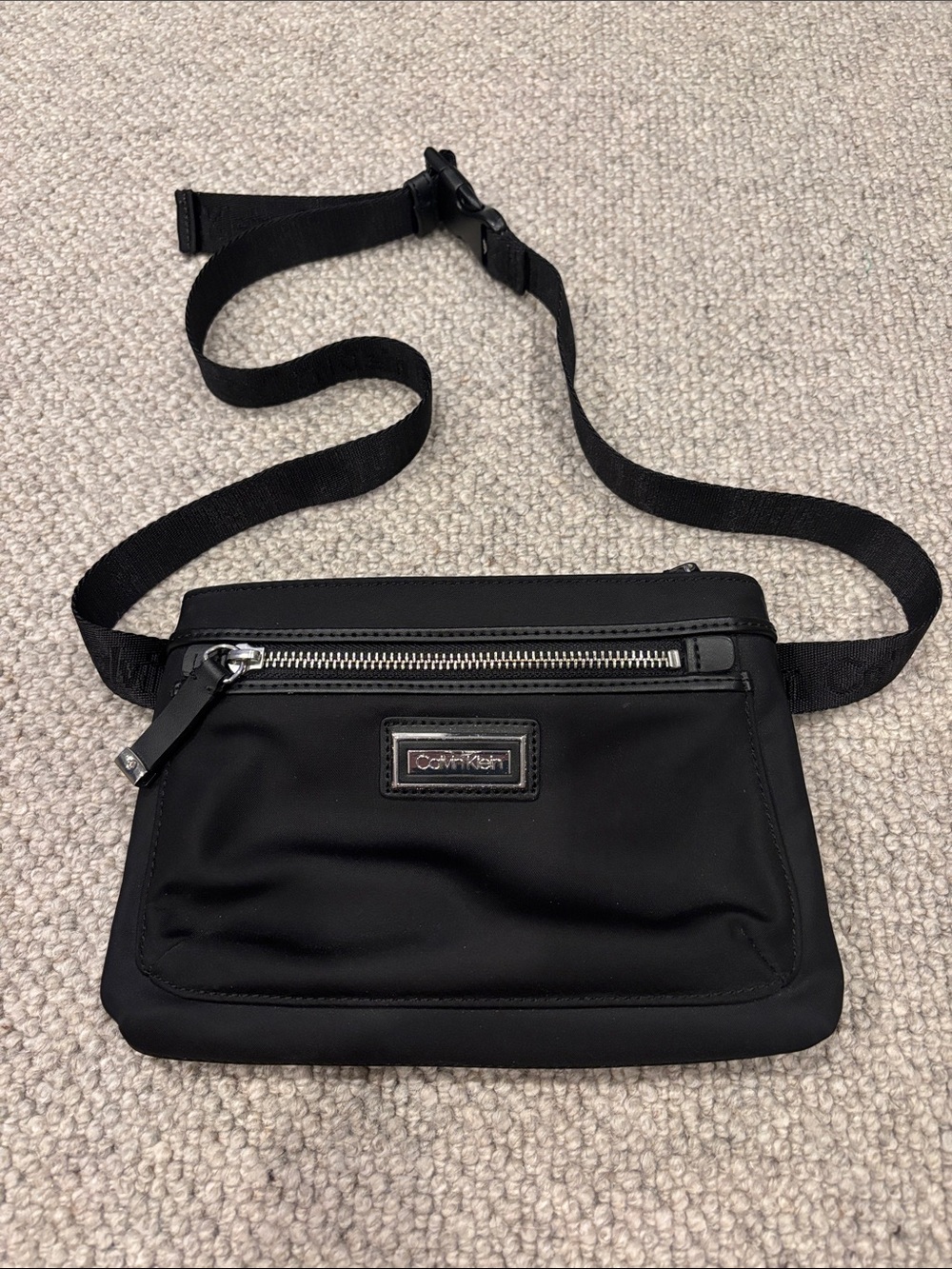 Calvin Klein Black Nylon Belt Bag/Pouch